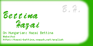 bettina hazai business card